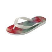 カラフル嵐の雲抽象芸術ブラシのストロークアート キッズビーチサンダル (アングル)