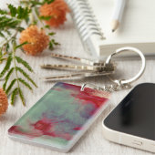 カラフル嵐の雲抽象芸術ブラシのストロークアート キーホルダー (正面右)