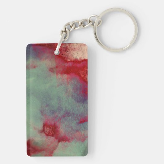 カラフル嵐の雲抽象芸術ブラシのストロークアート キーホルダー (裏面)