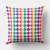 カラフル市松模様にダイヤ クッション (裏面)