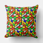 カラフル市松模様にデザイン クッション (正面)