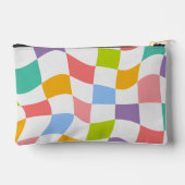 カラフル市松模様にモダン型 アクセサリーポーチ (裏面)