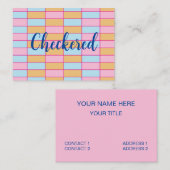 カラフル市松模様に型 名刺 (正面/裏面)