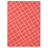 カラフル市松模様に抽象芸術赤網カスタム線 クリップボード (裏面)