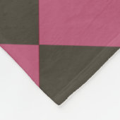 カラフル市松模様に – チョコさくらんぼ フリースブランケット (角)