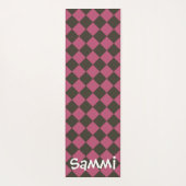 カラフル市松模様に – チョコさくらんぼ ヨガマット (裏面)