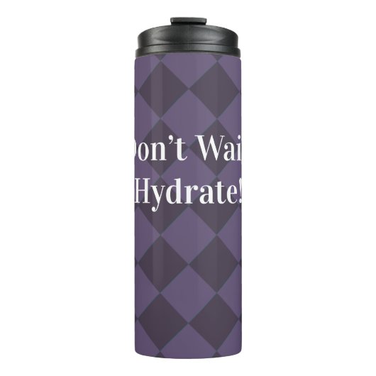 カラフル市松模様に – プラム – ナス タンブラー (正面)