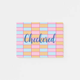 カラフル市松模様に ポストイット