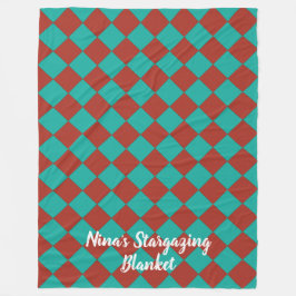 カラフル市松模様に – 南西スタイル フリースブランケット