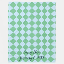 カラフル市松模様に – 造幣局のヒント フリースブランケット