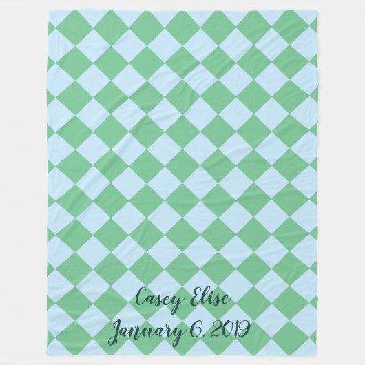 カラフル市松模様に – 造幣局のヒント フリースブランケット (正面)