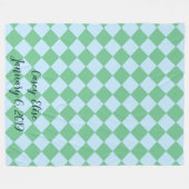 カラフル市松模様に – 造幣局のヒント フリースブランケット (正面(横))