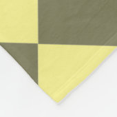 カラフル市松模様に- Banana Nut フリースブランケット (角)