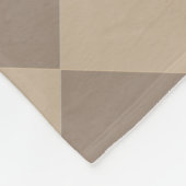 カラフル市松模様に- Dusty Beige フリースブランケット (角)