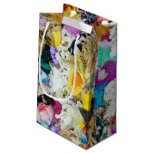 カラフル布コラージュ スモールペーパーバッグ (裏面アングル)