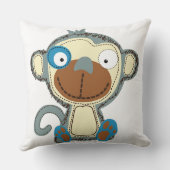 カラフル布製の子供へサル クッション (裏面)