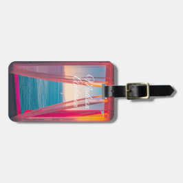 カラフル帆船ビュパーソナライズされたー ラゲッジタグ