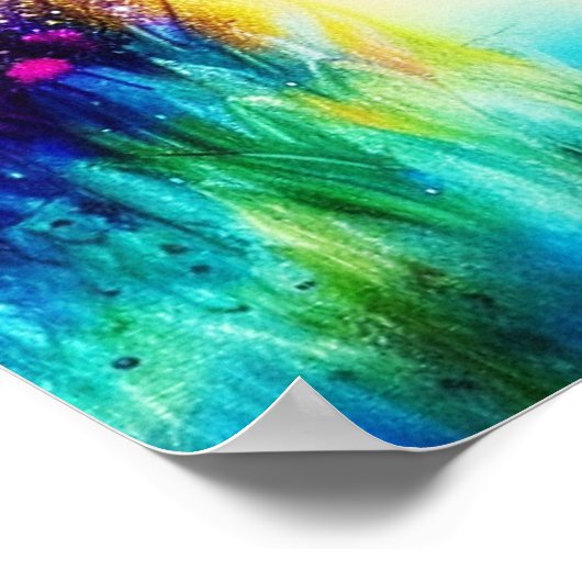 カラフル帆船 ポスター (角)