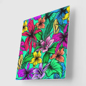 カラフル帯 スクエア壁時計 (傾斜)