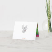 カラフル平和の鳩 新年のカード シーズンカード (裏面)