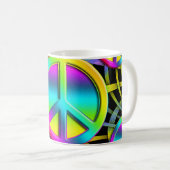 カラフル平和 コーヒーマグカップ (正面右)