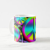 カラフル平和 コーヒーマグカップ (正面左)