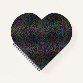 カラフル平方幾何ユニーク鮮やか模様 ノートブック (正面)