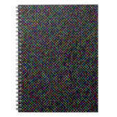 カラフル平方幾何ユニーク鮮やか模様 ノートブック (正面)