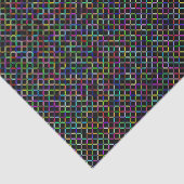 カラフル平方幾何ユニーク鮮やか模様 薄葉紙 (詳細)