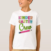 カラフル幼稚園クルー – 学校初日 Tシャツ (正面)
