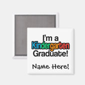 カラフル幼稚園卒園 マグネット (正面/裏面)