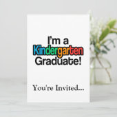 カラフル幼稚園卒園 招待状 (スタンド正面)