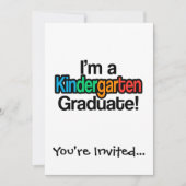 カラフル幼稚園卒園 招待状 (正面)