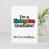 カラフル幼稚園卒園 招待状 (スタンド正面)