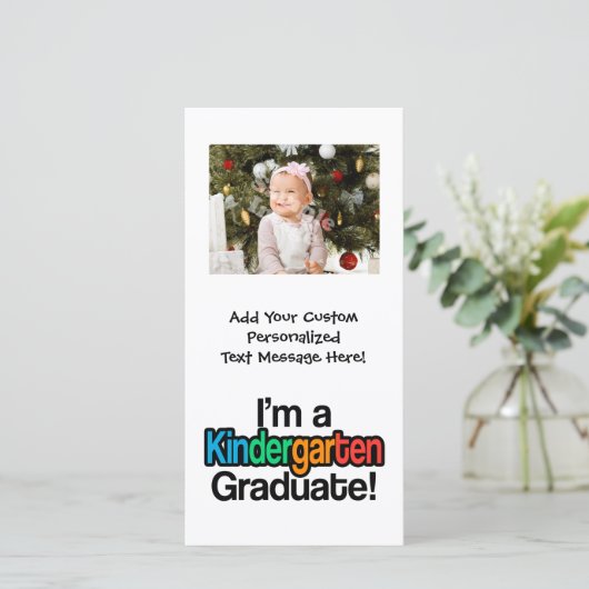 カラフル幼稚園卒園 案内状 (スタンド正面)