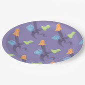 カラフル幽霊薄紫ハローウィンパーティ ペーパープレート (アングル)