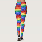 カラフル幾何ストライプパターンモダンシック レギンス (裏面)