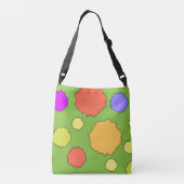 カラフル幾何ファンキーレトロ円 クロスボディバッグ (裏面)