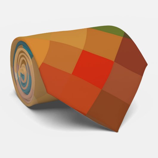 カラフル幾何モダンダイヤモンドパターン#19 ネクタイ (ロール)