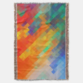 カラフル幾何モダンダイヤモンドパターン#20 スローブランケット (正面縦)