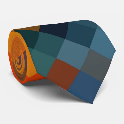 カラフル幾何モダンダイヤモンドパターン#21 ネクタイ (ロール)