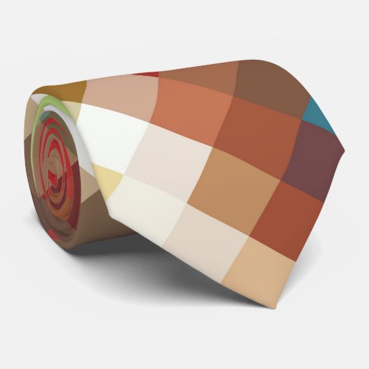 カラフル幾何モダンダイヤモンドパターン#7 ネクタイ (ロール)