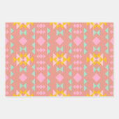 カラフル幾何三モダン角形パターアステカン  ラッピングペーパーシート (正面)