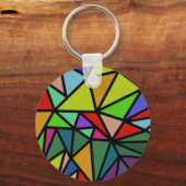 カラフル幾何三角形 キーホルダー (正面)