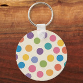 カラフル幾何六角パターン キーホルダー (正面)