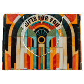 カラフル幾何学模様2 ラージペーパーバッグ (正面)