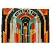 カラフル幾何学模様2 ラージペーパーバッグ (裏面)