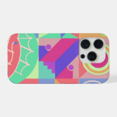 カラフル幾何学模様 iPhoneケース (裏面横)