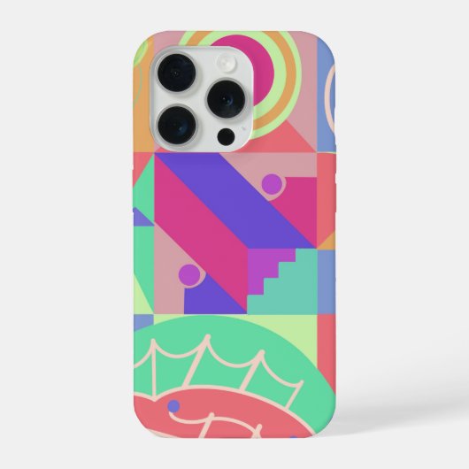 カラフル幾何学模様 iPhoneケース (裏面)