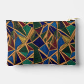 カラフル幾何学的抽象芸術パターン アクセサリーポーチ (裏面)